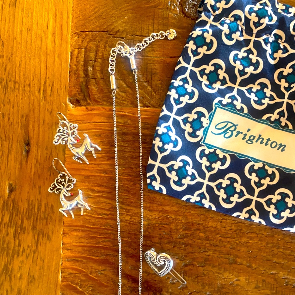 Brighton necklace and Reindeer earrings
